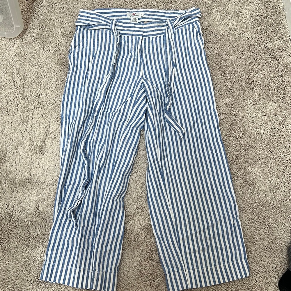 Vineyard vines linen/cotton cropped pant size 4